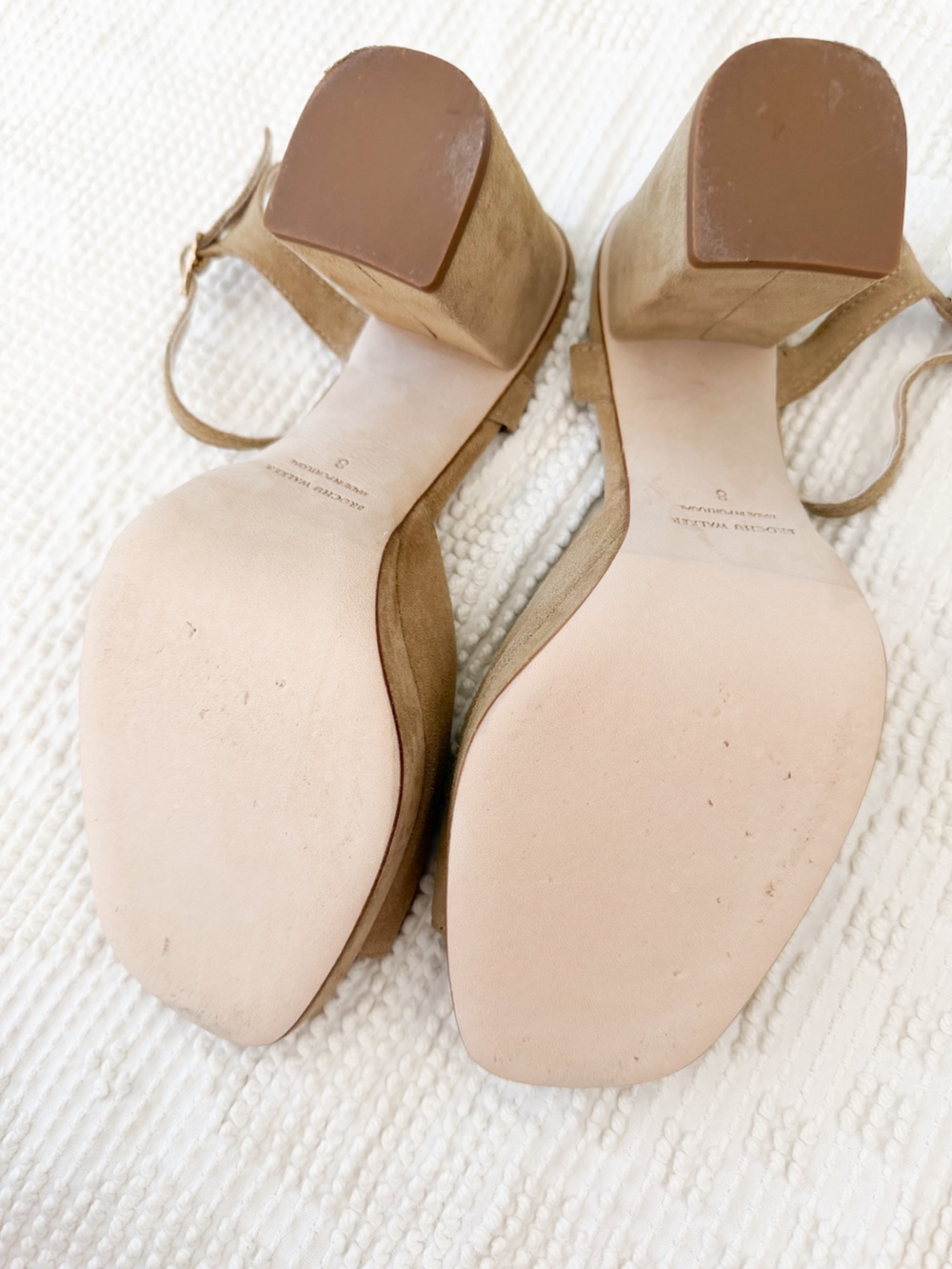 Brochu walker The Valencia Sandal Suede Block Heels in Antler - Picture 4 of 7